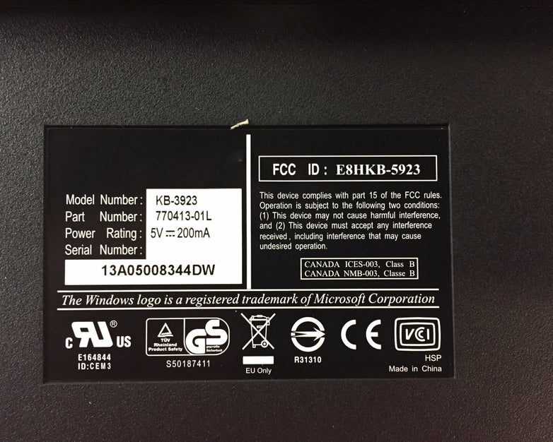 Wyse 7701413-01L PS2 Keyboards Black US Lot of (2)