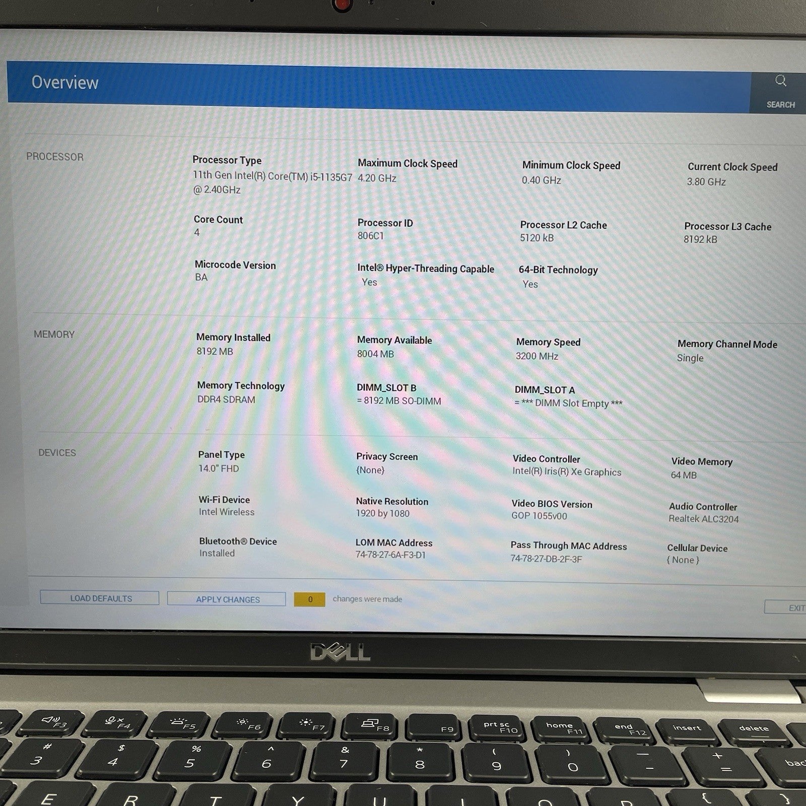 Dell Latitude 5420 14" i5-1135G7 1.40 GHz 8 GB RAM No SSD/OS/AC - Worn Paint2
