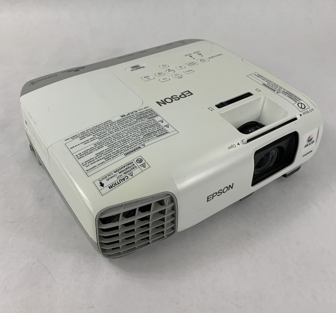 Epson PowerLite 98H H687A LCD Lamp Projector 96 Lamp Hours- Yellow Hue No Remote0
