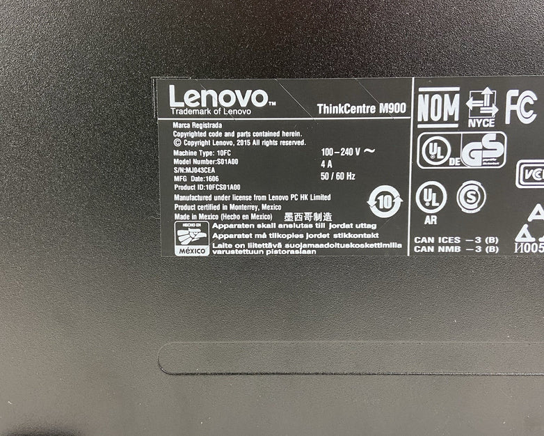 Lenovo ThinkCentre M900 MT Intel Core i5-6500 3.2GHz 8GB RAM No HDD No OS