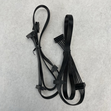 Unbranded 6 Pin to 3 x SATA Driver Power Supply Modular Cable Lot of 2