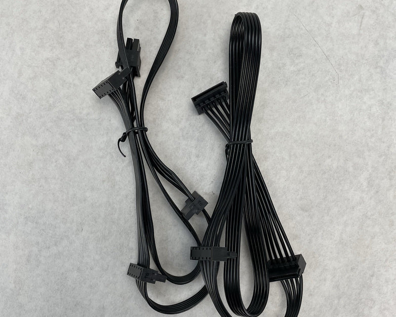 Unbranded 6 Pin to 3 x SATA Driver Power Supply Modular Cable Lot of 2