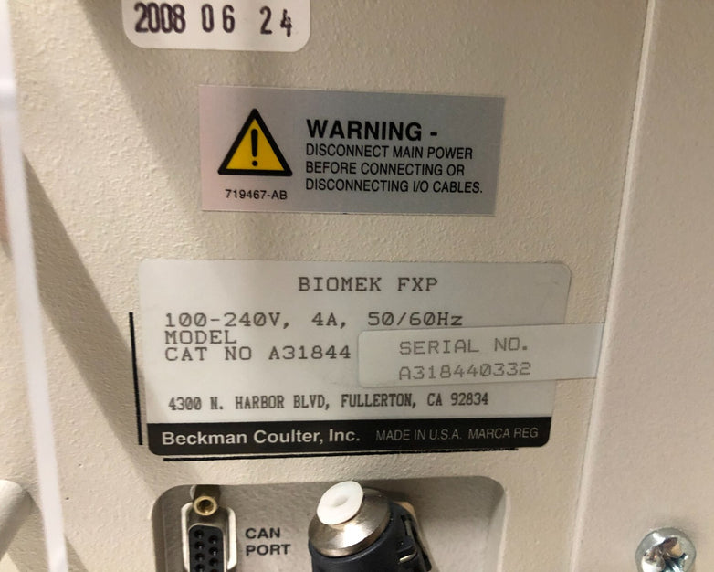 Beckman Coulter Biomek FXP Automated Lab Workstation w/ Tray, Tips, Hood