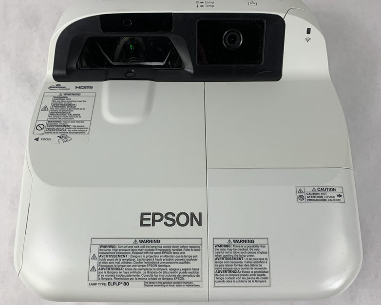 Epson BrightLink 595Wi H599A LCD Lamp Projector 434 Lamp Hours - No Remote