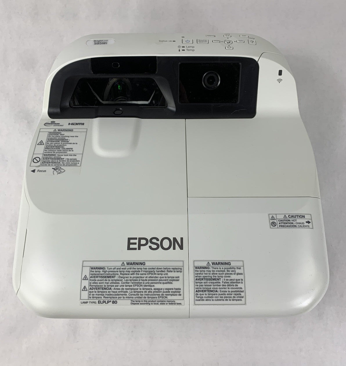 Epson BrightLink 595Wi H599A LCD Lamp Projector 434 Lamp Hours - No Remote5