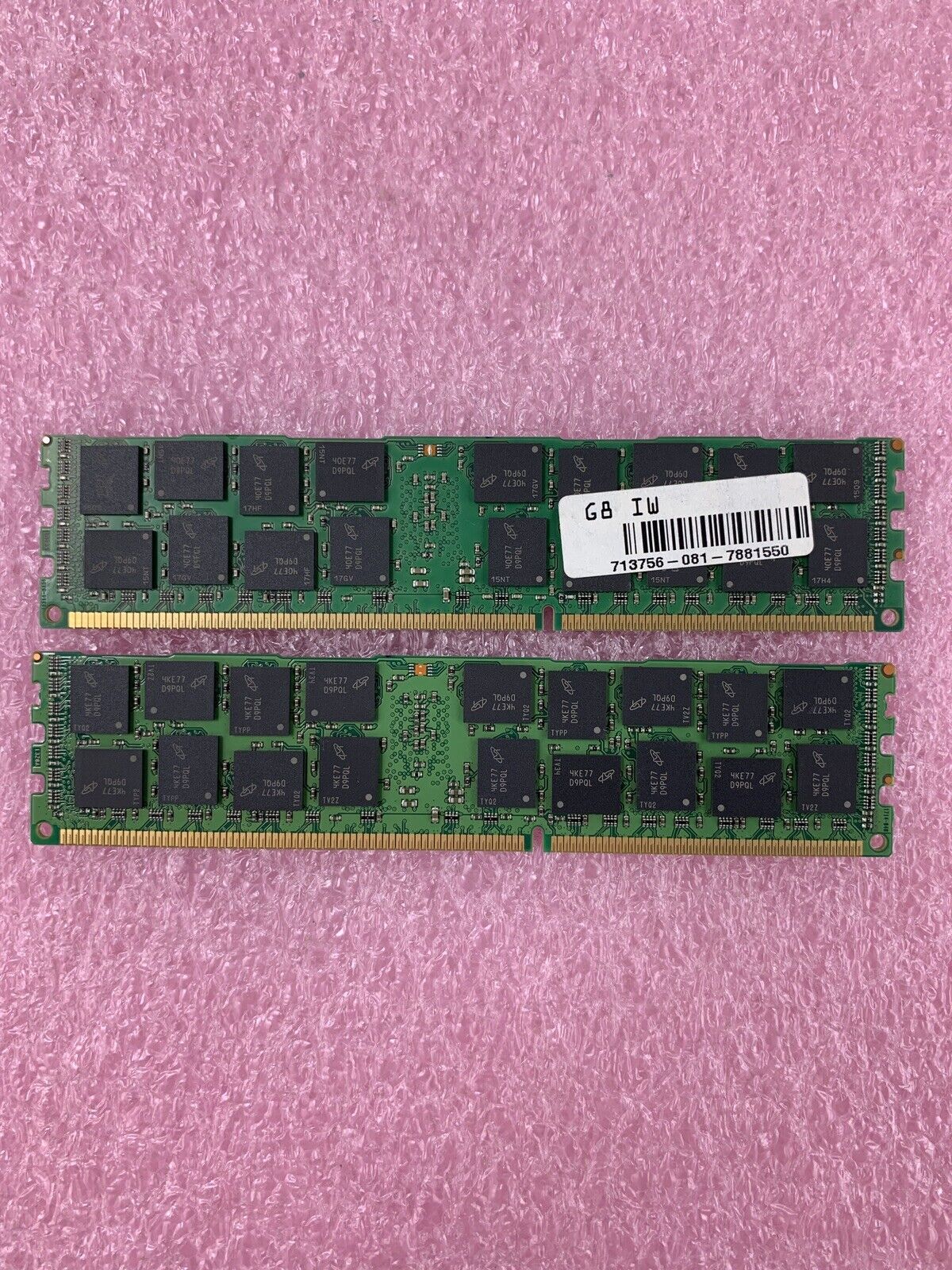 Lot of 2 Micron MT36KSF2G72PZ-1G6E1HE 16GB DDR3 SDRAM PC3L-12800 RAM Memory