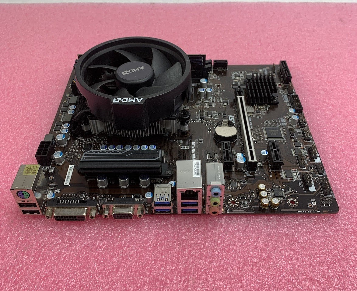 MSI MS-7B38 Ver: 1.1 Motherboard Ryzen 3 2200G 3.5GHz 8GB RAM w/ Shield