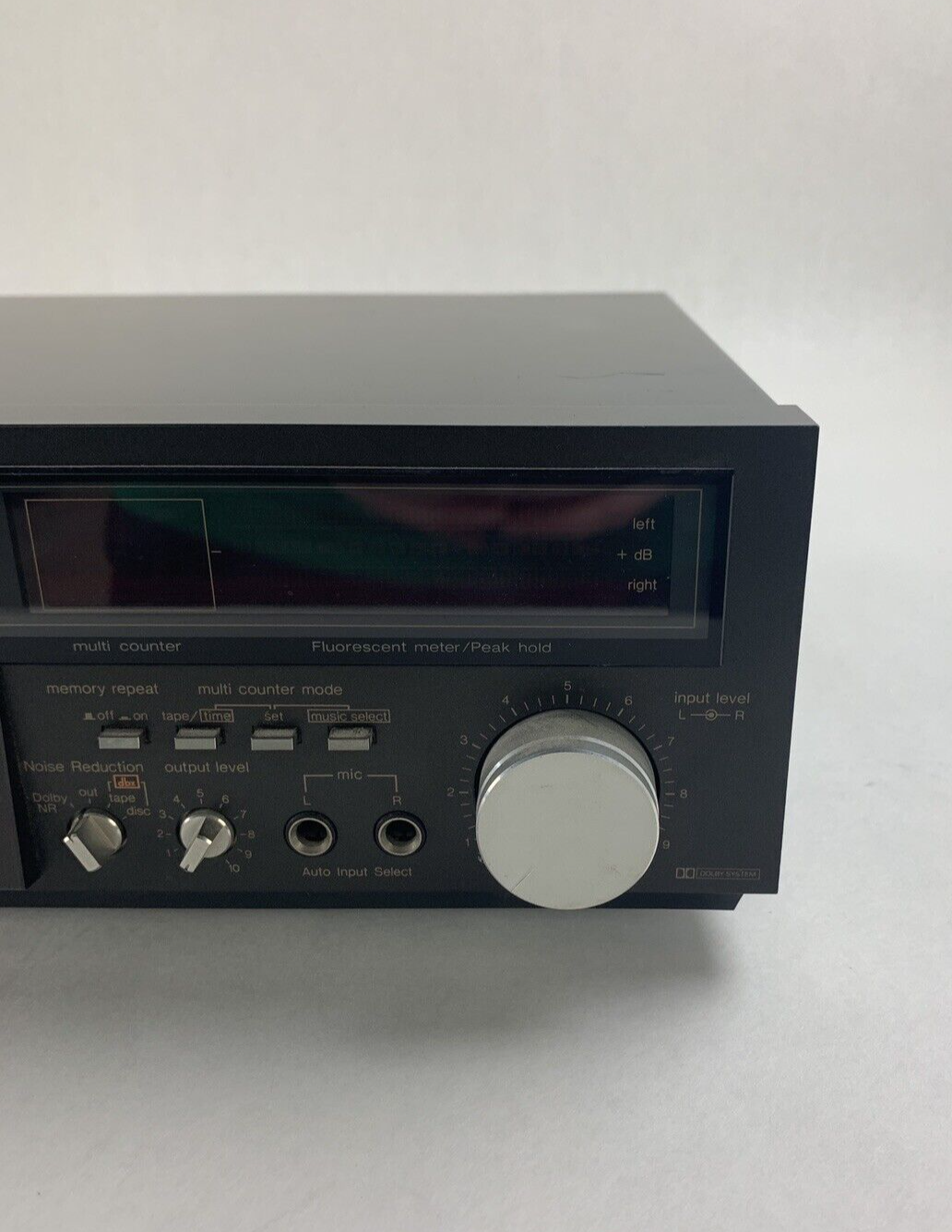 Technics M255X Single Cassette Stereo Deck Bad Control Panel For Parts & Repair