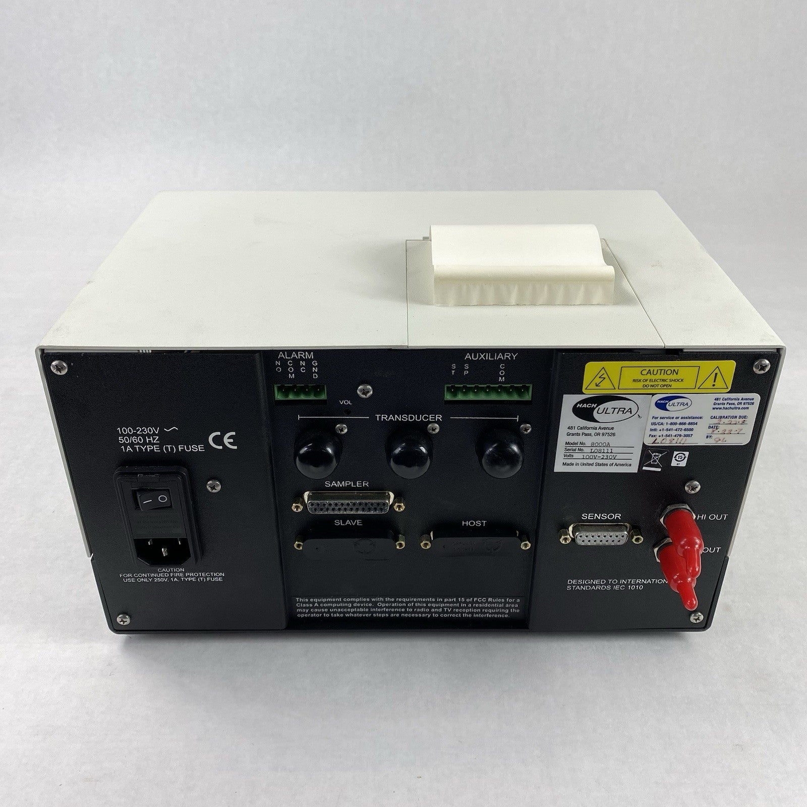 HACH 8000A HIAC Particle Counter No Power Cord Power Tested