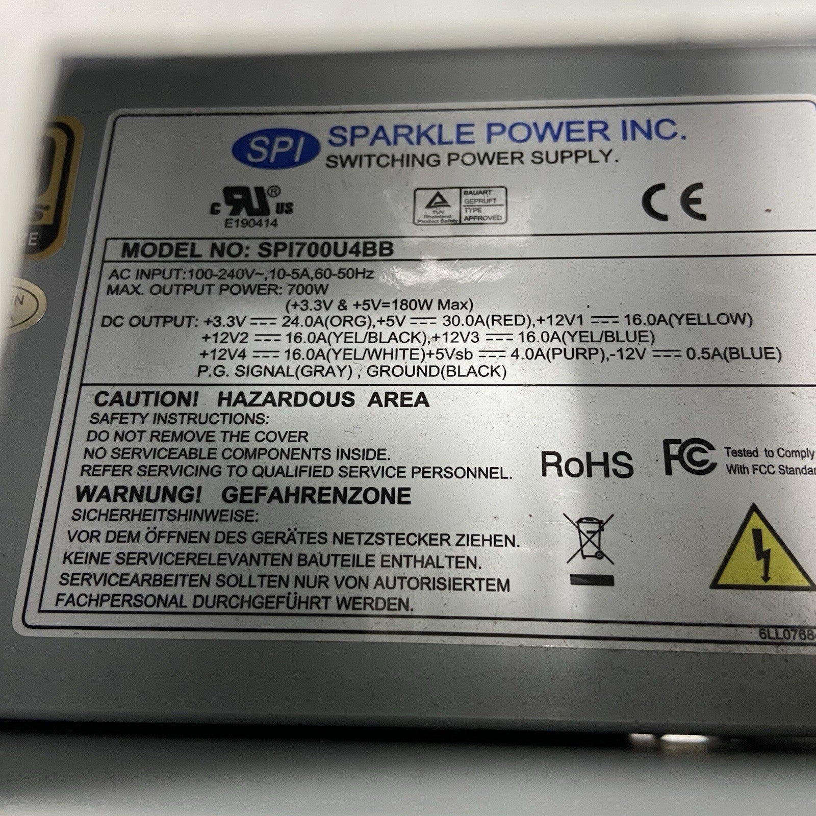 Advantech HPC-7320MB 3U ATX/E-ATX MB Chassis Sparkle Power SPI700U4BB 700W PSU5