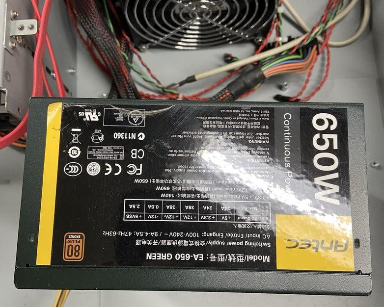 General Technics 3U Rackmount Server Chassis Antec EA650 Green 650W PSU