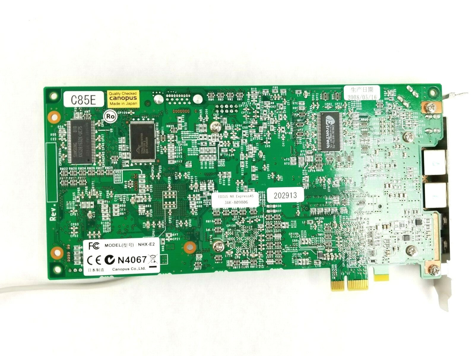 Canopus NHX-E2 PCI-E Non-Linear Editing Card with NHX-E1