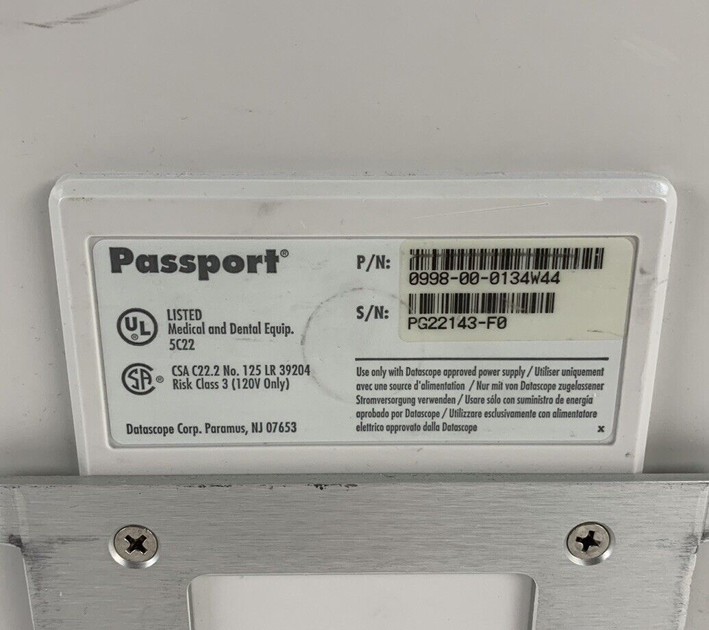 Datascope Passport XG PG22143-F0 Patient Monitor (Parts and Repair)