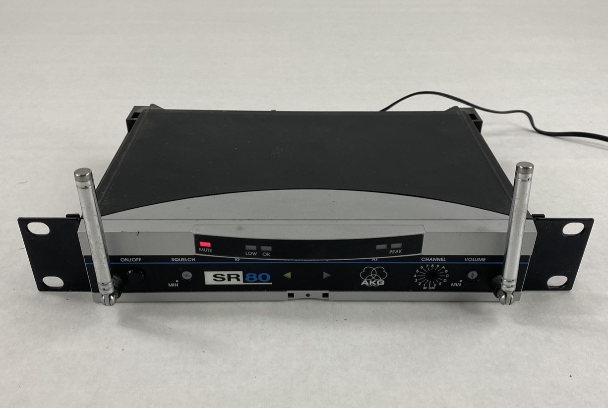 AKG SR80 Wireless Receiver No AC Adapter Power Tested