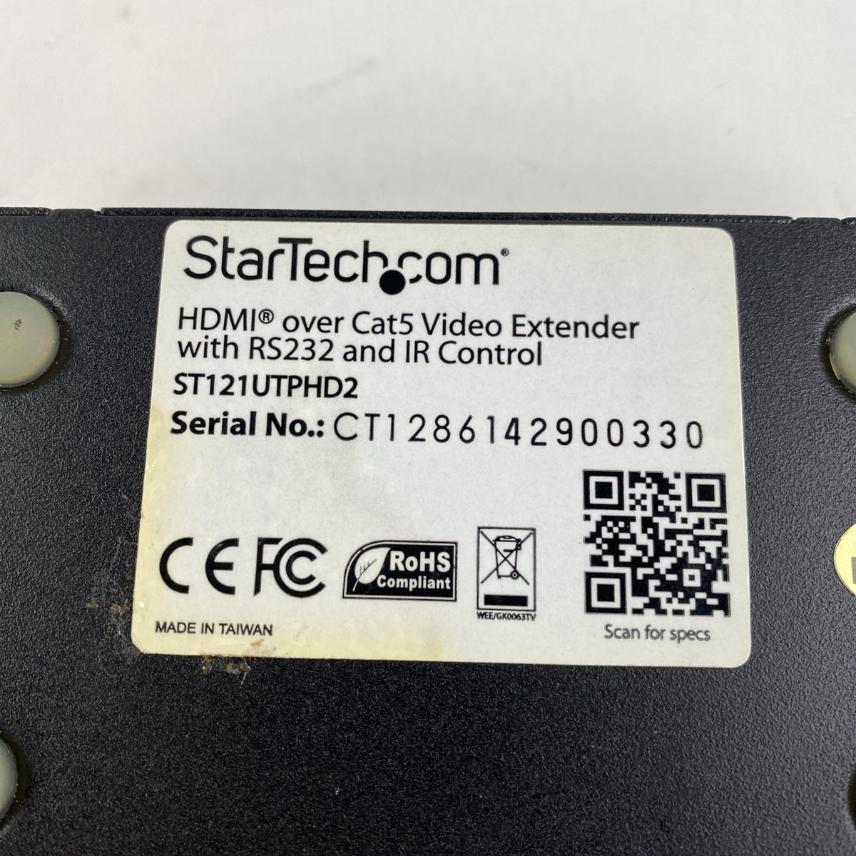 Smart Tech HDMI ST121UTPHD2 HDMI Over Cat5 Video Extender w/ RS232 - Untested9