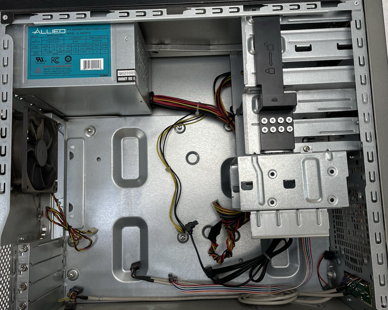 Vintage Retro Black Sleeper Build mATX Case Barebones 300w Power Supply