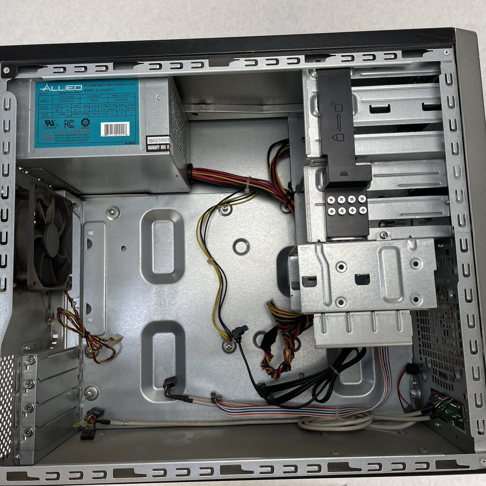 Vintage Retro Black Sleeper Build mATX Case Barebones 300w Power Supply