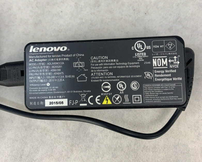 Lot of 5 Lenovo ADLX45NCC2A AC Adapter 20V