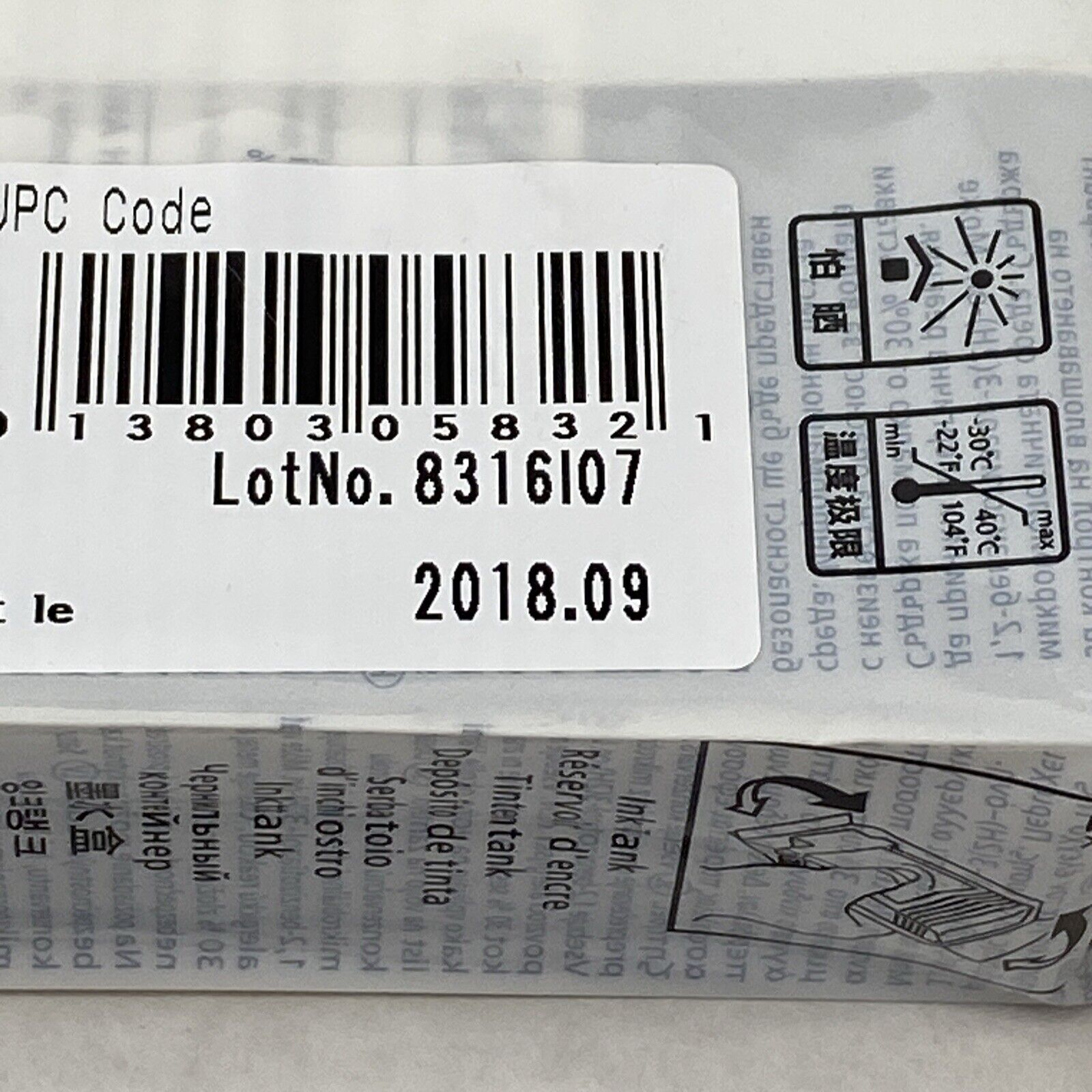 Genuine Canon PFI-102BK Black Ink Tank Exp 09/2018