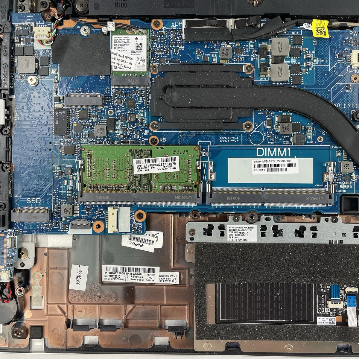 HP mt44 14" Ryzen 3 Pro 2300U 2.00 GHz 4 GB RAM No SSD/OS/AC/Batt18