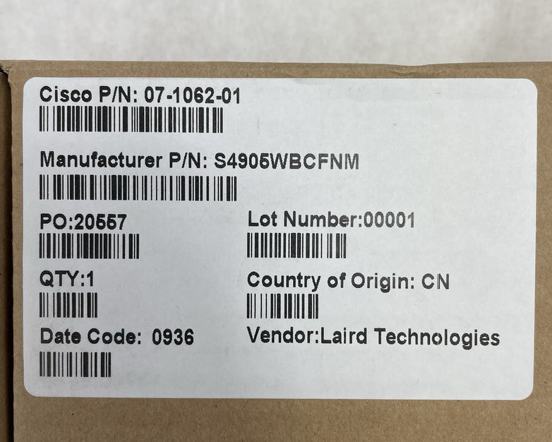 Cisco AIR-ANT5180V-N 8.0 DBI Omni Directional Antennas