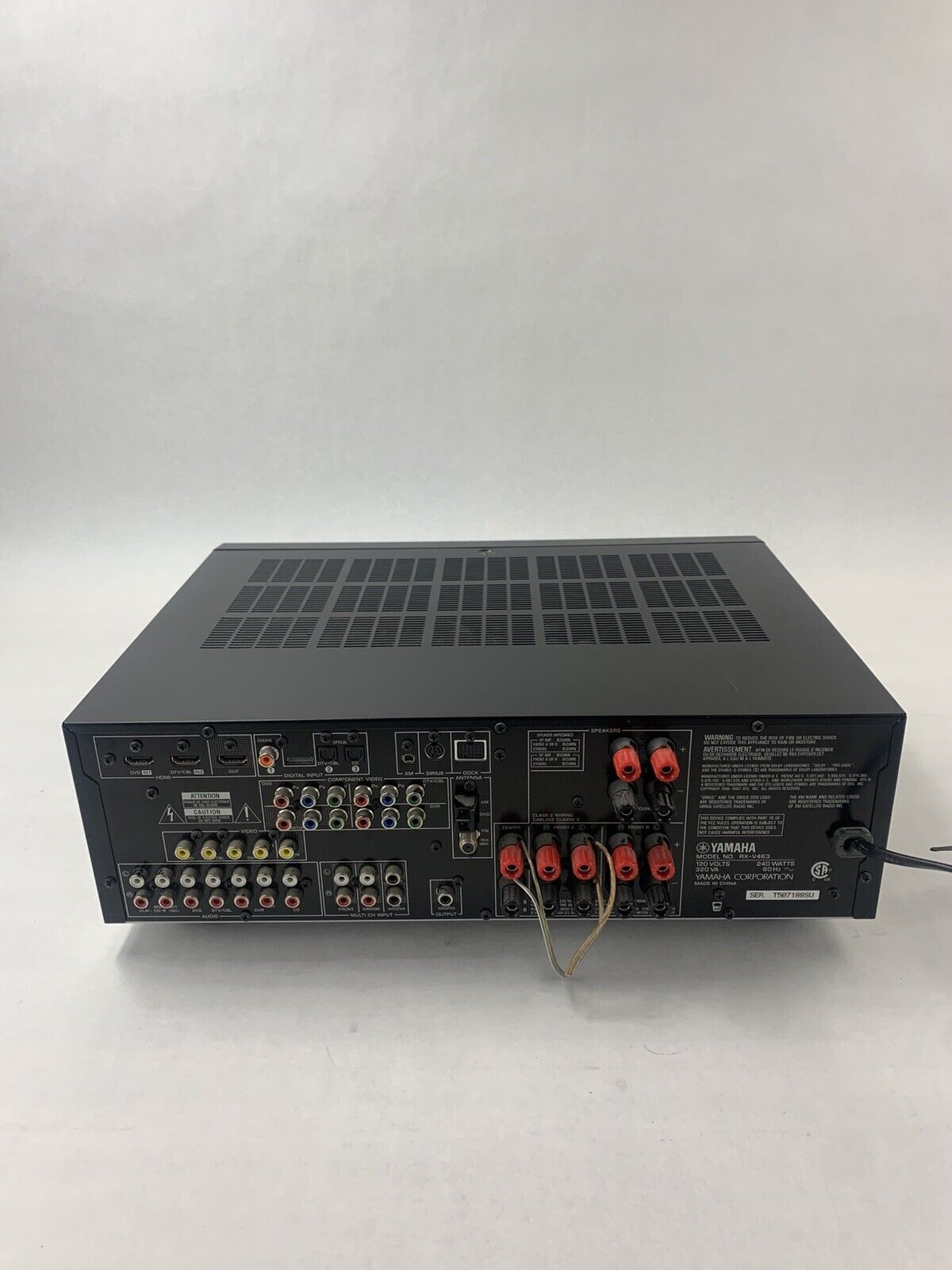 Yamaha RX-V463 Natural Sound AV Receiver 120V 240W For Parts or Repair
