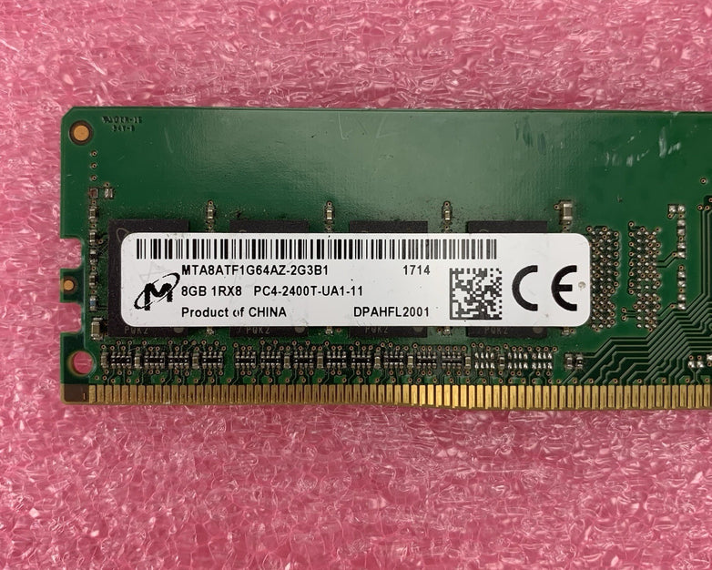 Micron MTA8ATF1G64AZ-2G3B1 PC4-2400T-UA1-11 8GB 1Rx8 Desktop Memory RAM