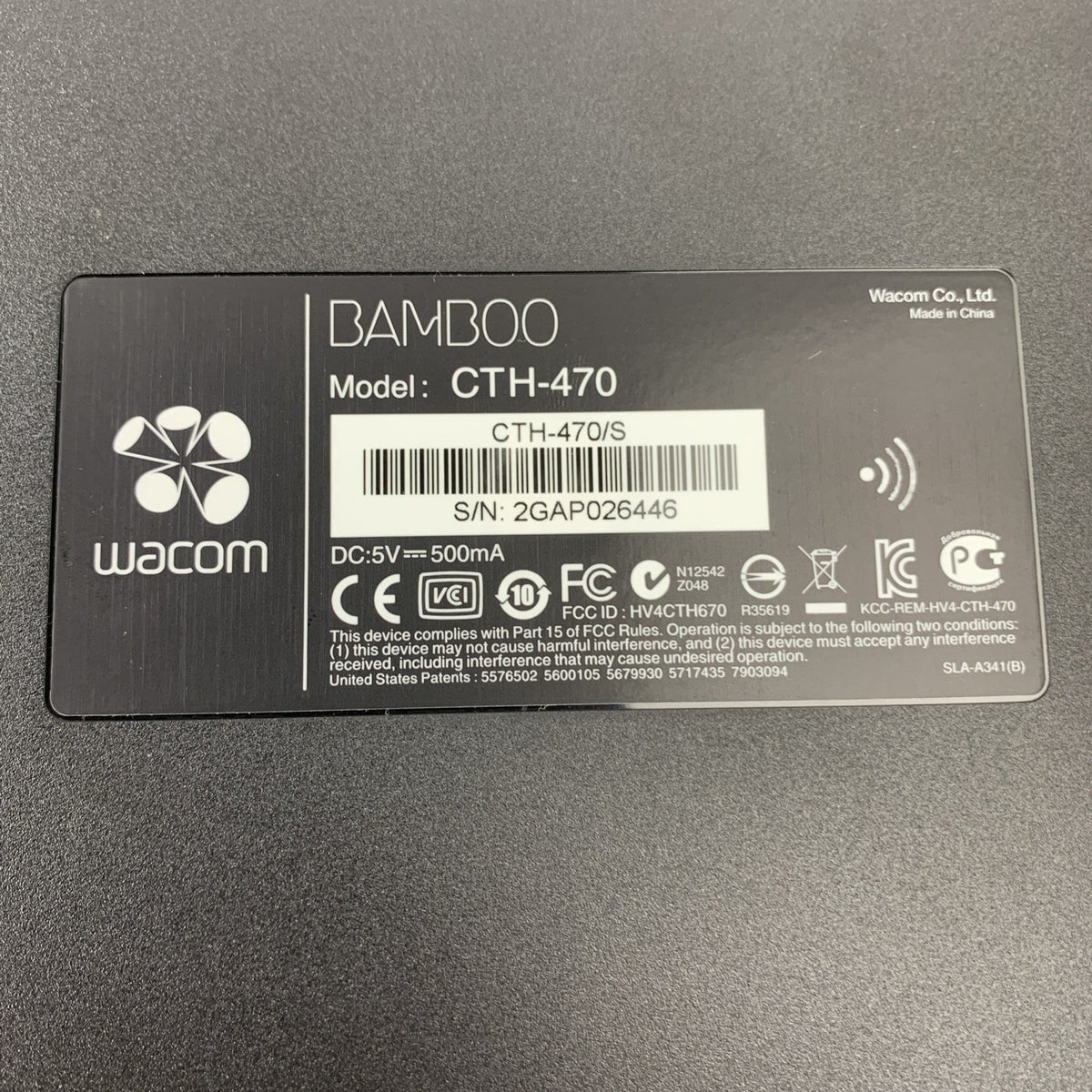 Wacom Bamboo Capture CTH470 Pen and Touch Tablet 5