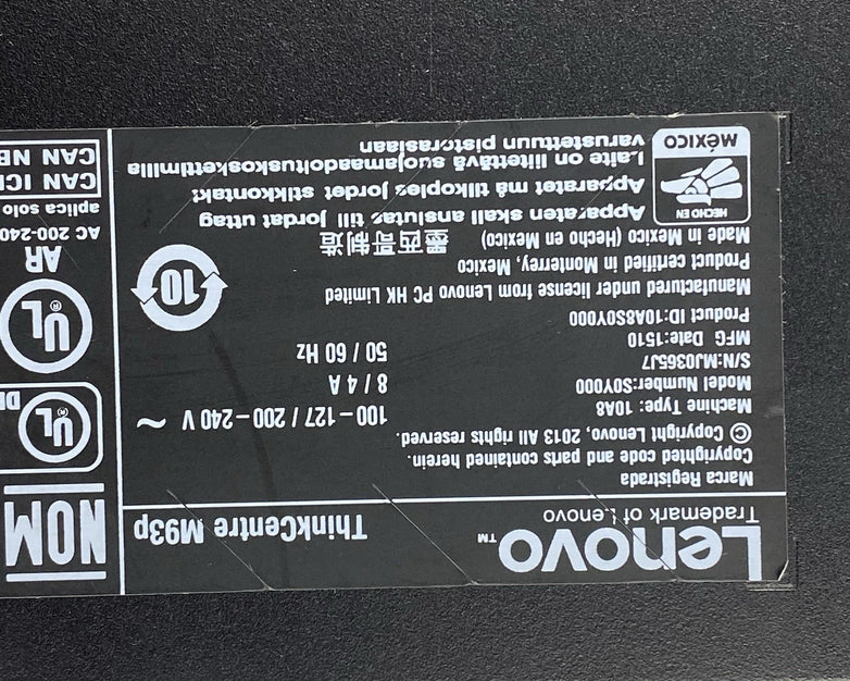 Lenovo ThinkCentre M93p SFF Intel Core i5-4570 3.2GHz 8GB RAM No HDD No OS