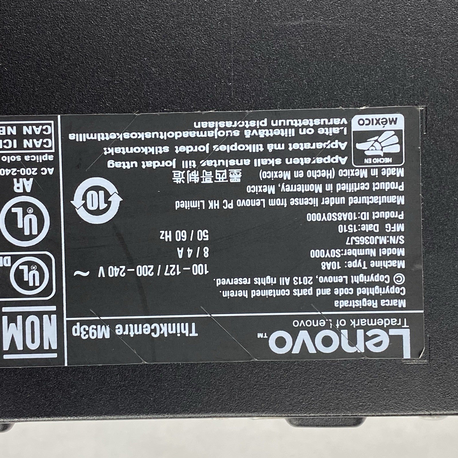 Lenovo ThinkCentre M93p SFF Intel Core i5-4570 3.2GHz 8GB RAM No HDD No OS