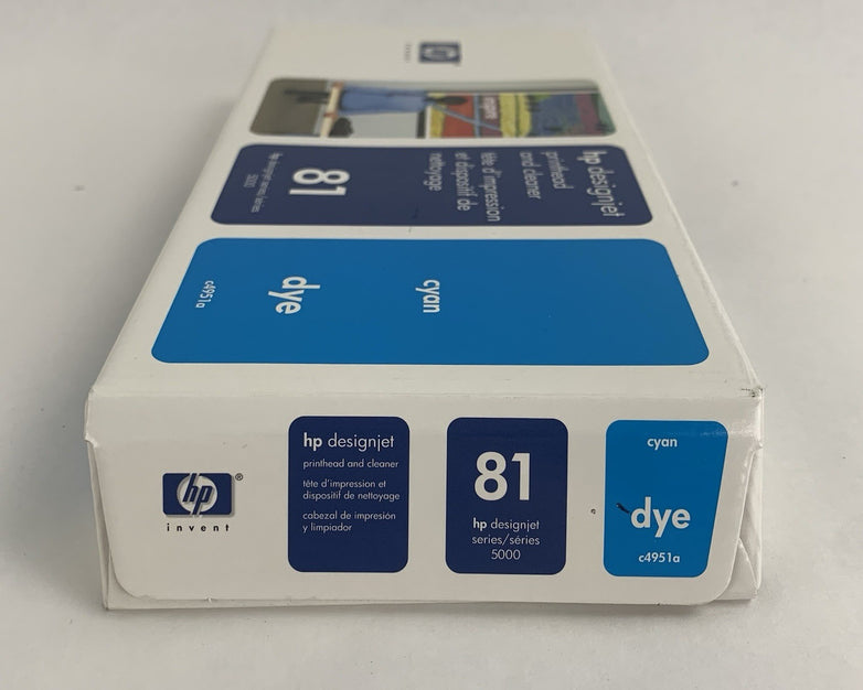 HP C4951A 81 Cyan Printhead & Cleaner for DesignJet OEM New in Box Sealed