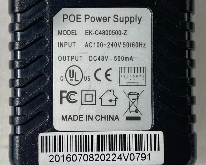 Y-Axis EK-C4800500-Z PoE Power Supply
