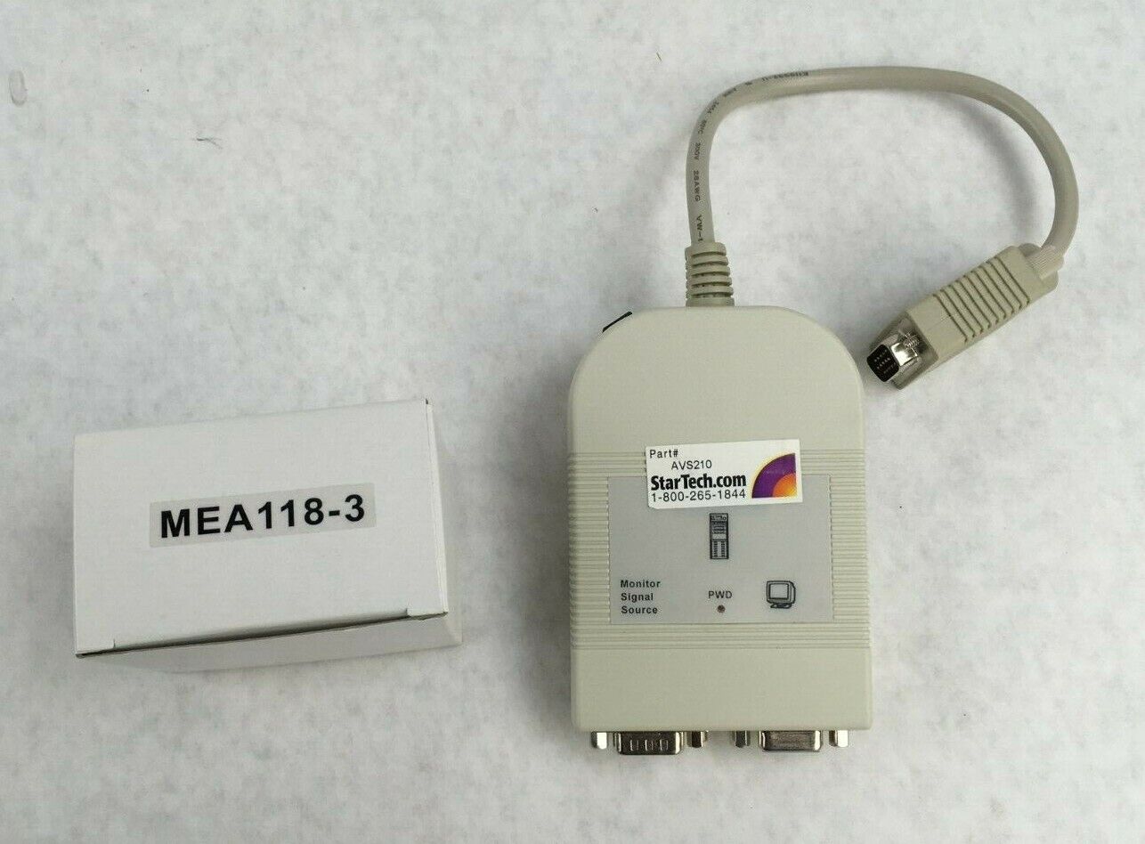 Startech 2 in 1 Out VGA Switch Monitor Splitter and Extender PC Sharing