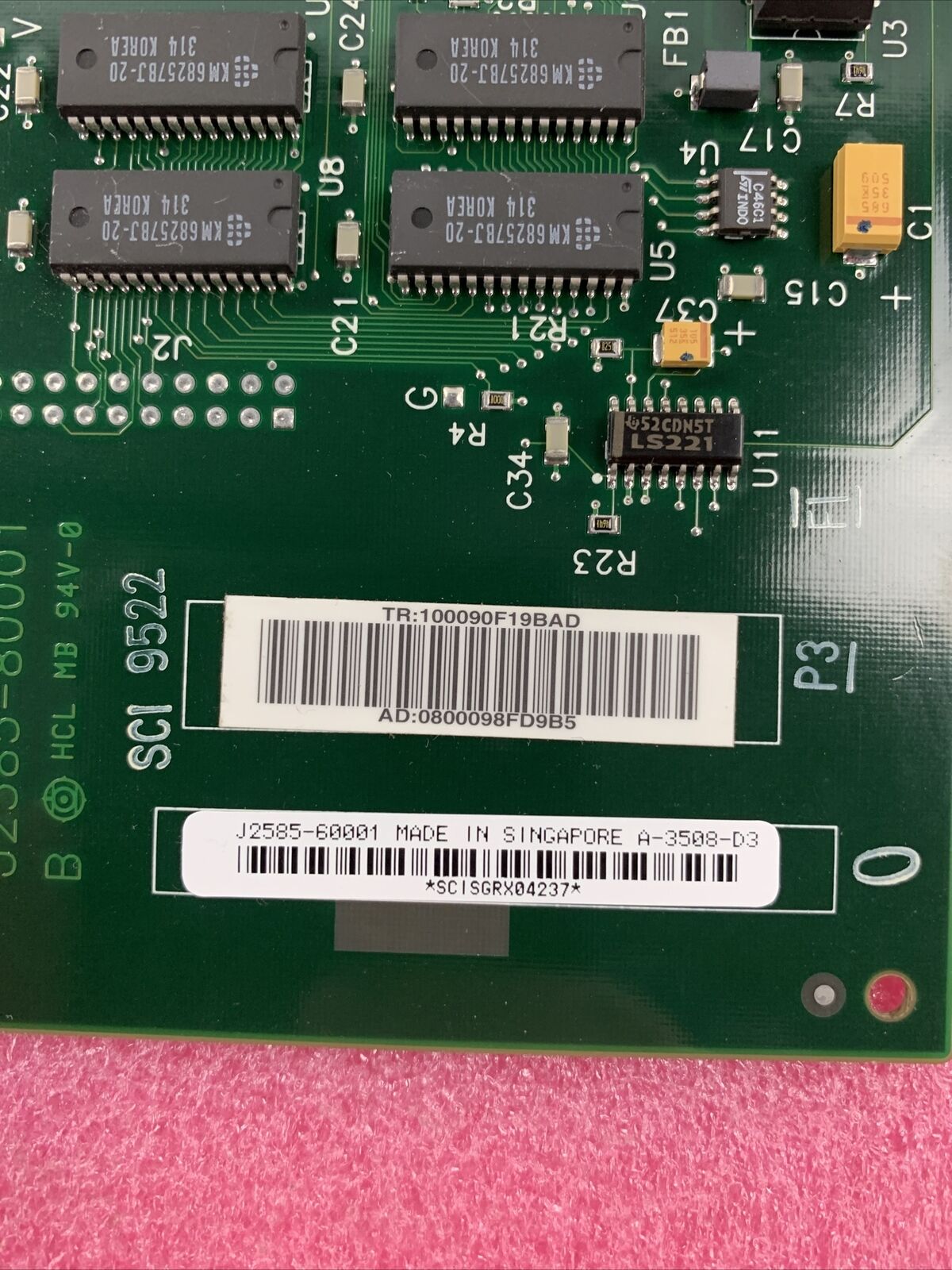 J2585-60001 HP Dual Ports 10/100VG 32-Bits Ethernet PCI LAN Network Adapter