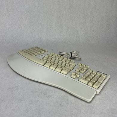 Vintage Microsoft Natural Keyboard Elite White Cream Ergonomic Keyboard