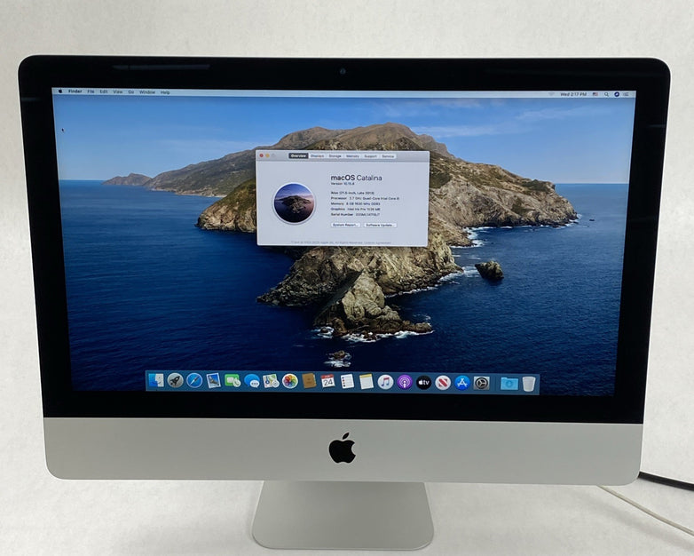 Apple A1418 iMac 21.5" 2013 2.7GHz Core i5 8GB RAM 250GB SSD macOS 10.15.8