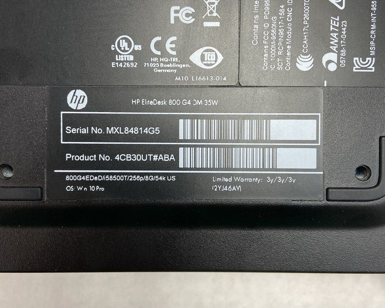 HP EliteDesk 800 G1 Micro Intel Core i5-8500T 2.1GHz 8GB RAM No HDDOSACCaddy