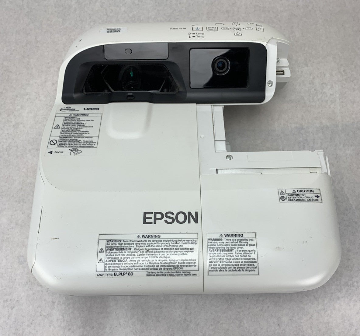 Epson H599A BrightLink 595Wi LCD Lamp Projector 2594 Lamp Hours No Remote5