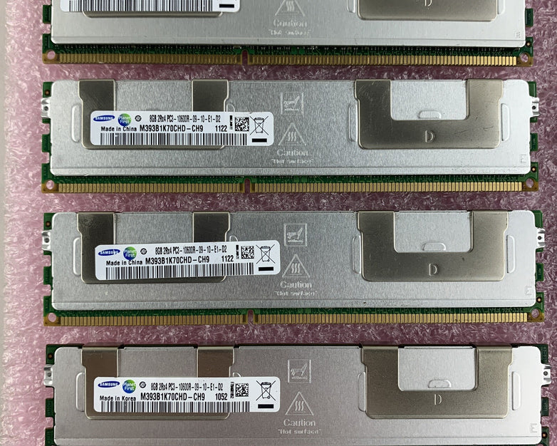 Samsung M393B1K70CHD-CH9 Shielded Server Memory 8 GB DDR3 SDRAM Lot of 16