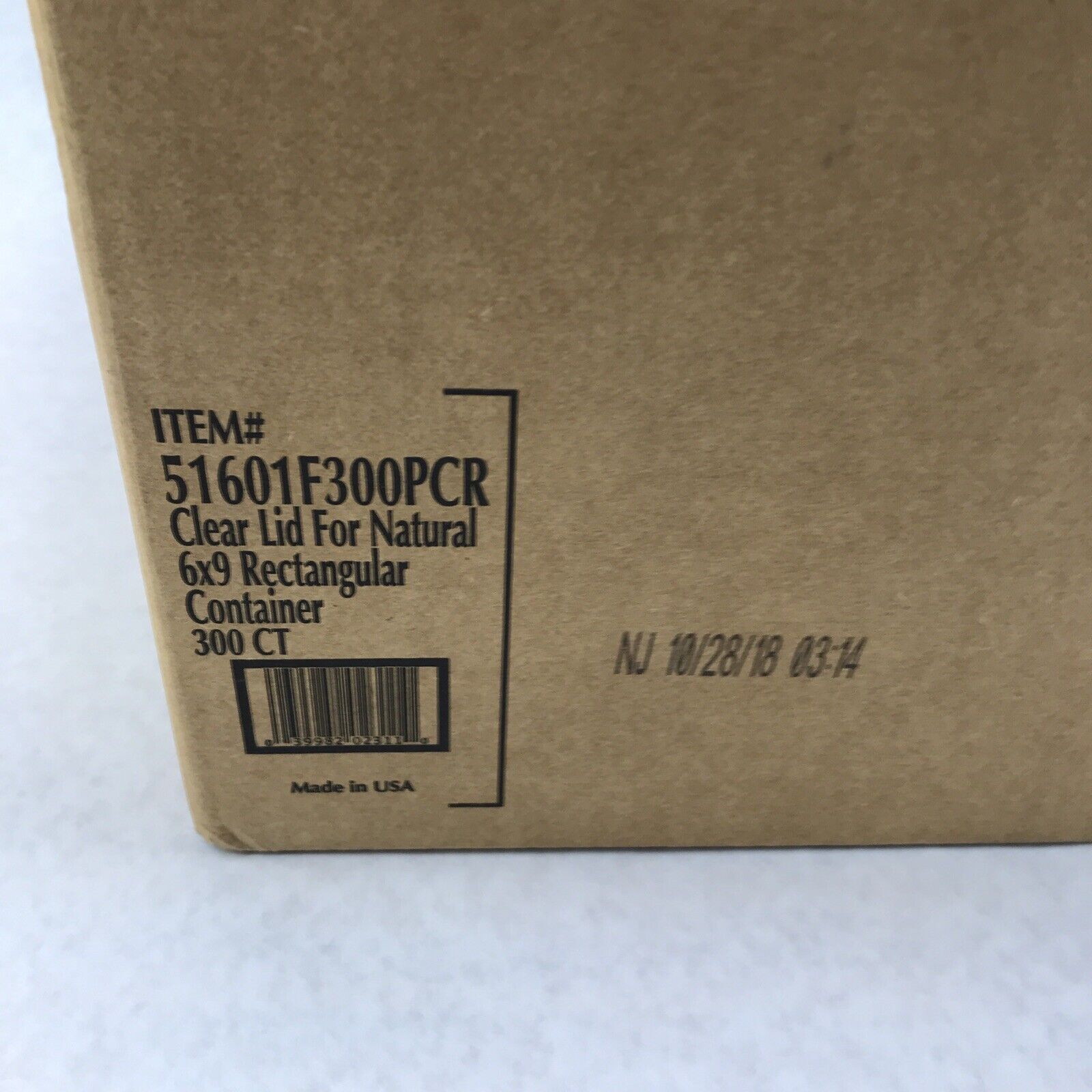 Sabert 54127FSAM 7.5" X 12.5" Plastic Lids Clear Rectangular 300 Pack