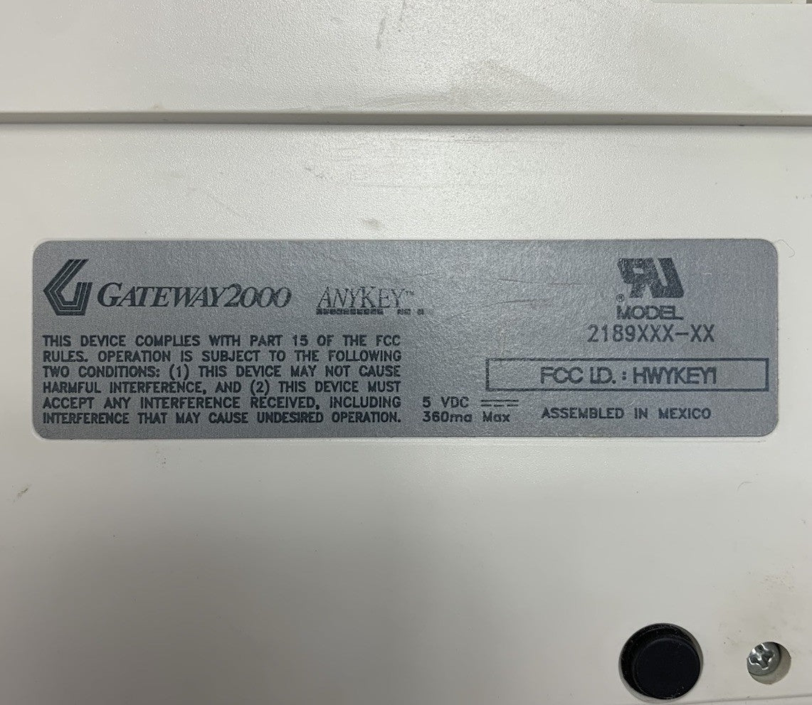 Gateway 2000 AnyKey 2189014-00-211 Vintage Mechanical Keyboard - Bad Spacebar7