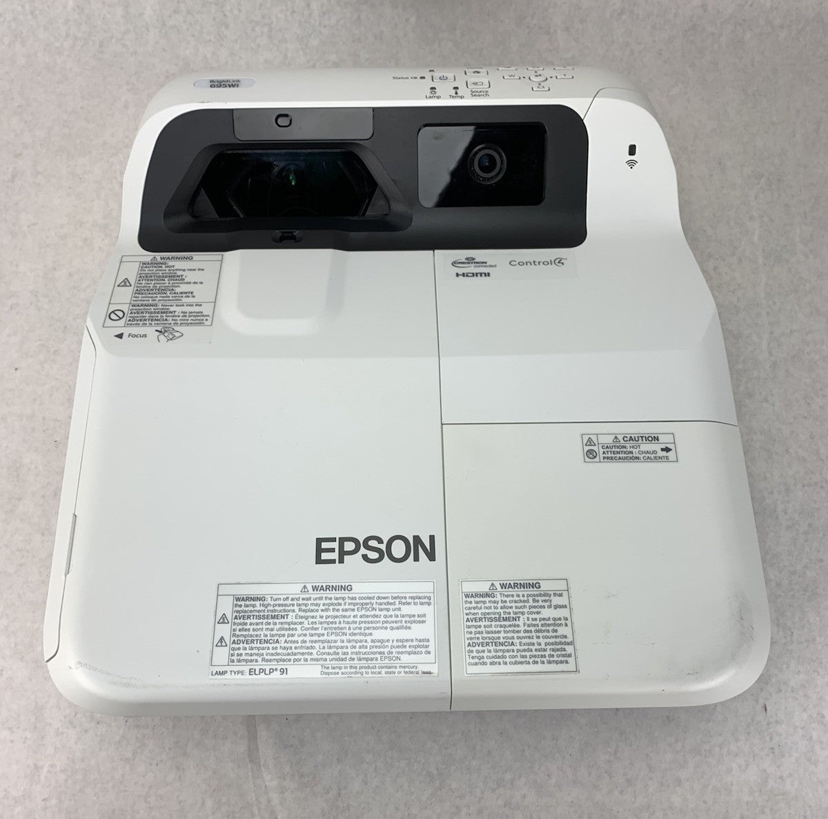 Epson PowerLite 695Wi H740A LCD Lamp Projector 2347 Lamp Hours - No Remote5