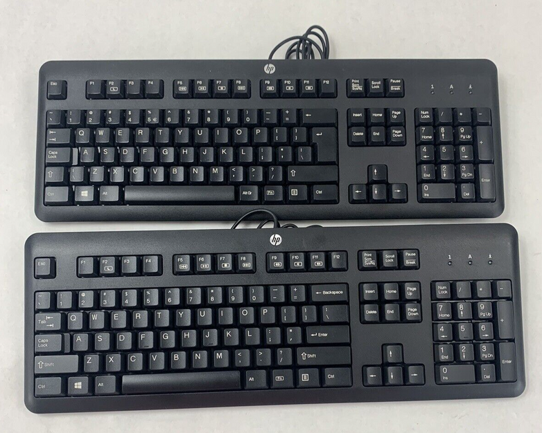 Lot 2 HP USB Wired Keyboard Model KU-1156