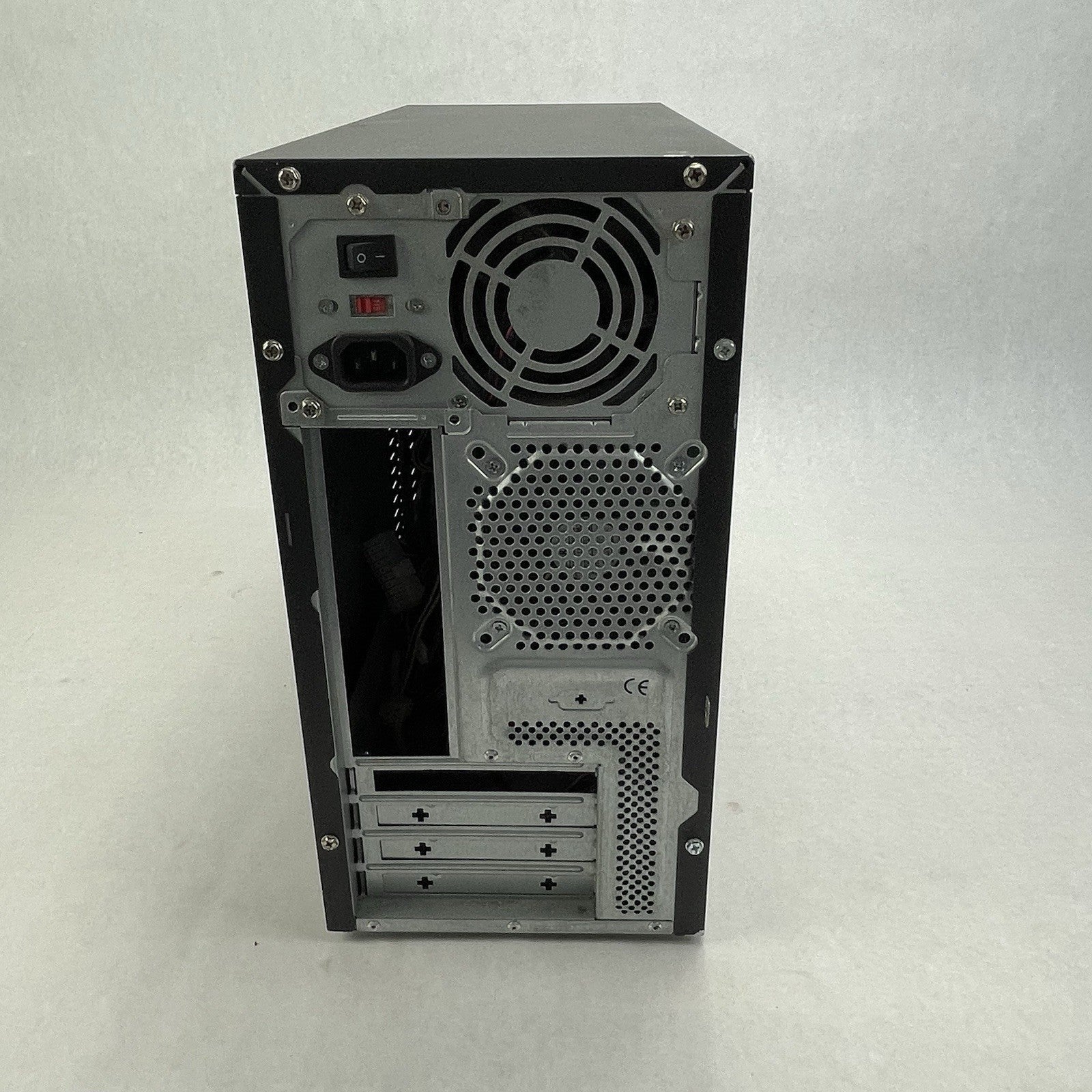 Retro Black mATX Computer Chasis w/ 285 Power Supply Barebones
