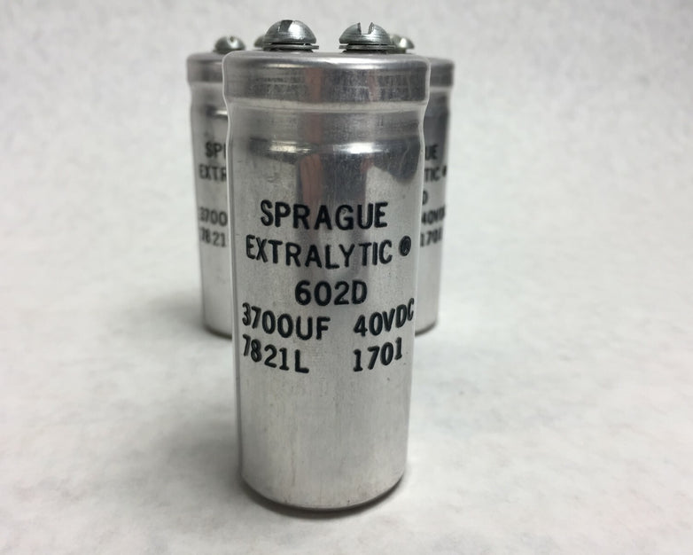 NOS  Sprague Extralytic Capacitor 302D 3700UF 40VDC  Lot of 3