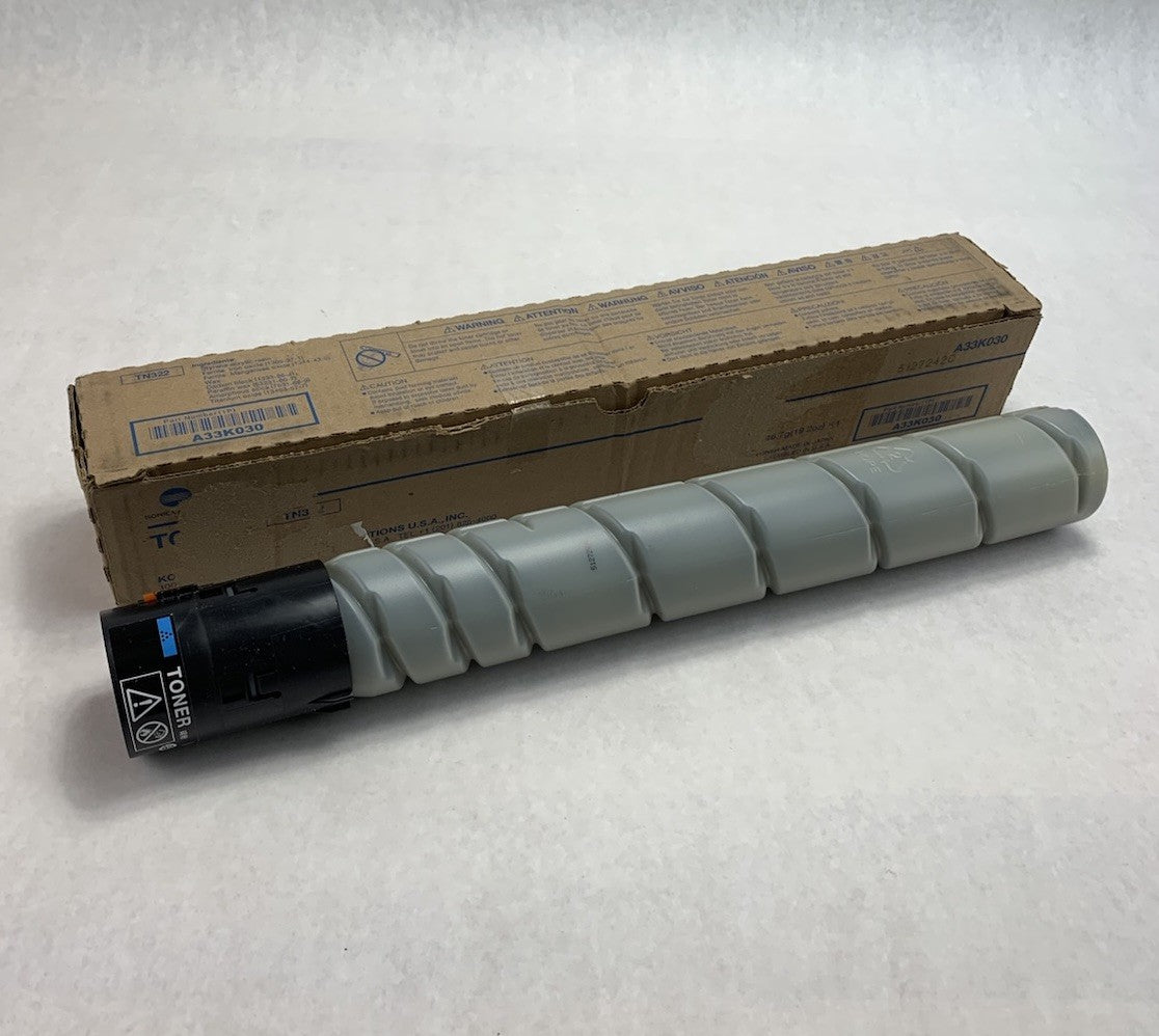 Konica Minolta TN322 A33K030 Black Toner Cartridge - Open Box0