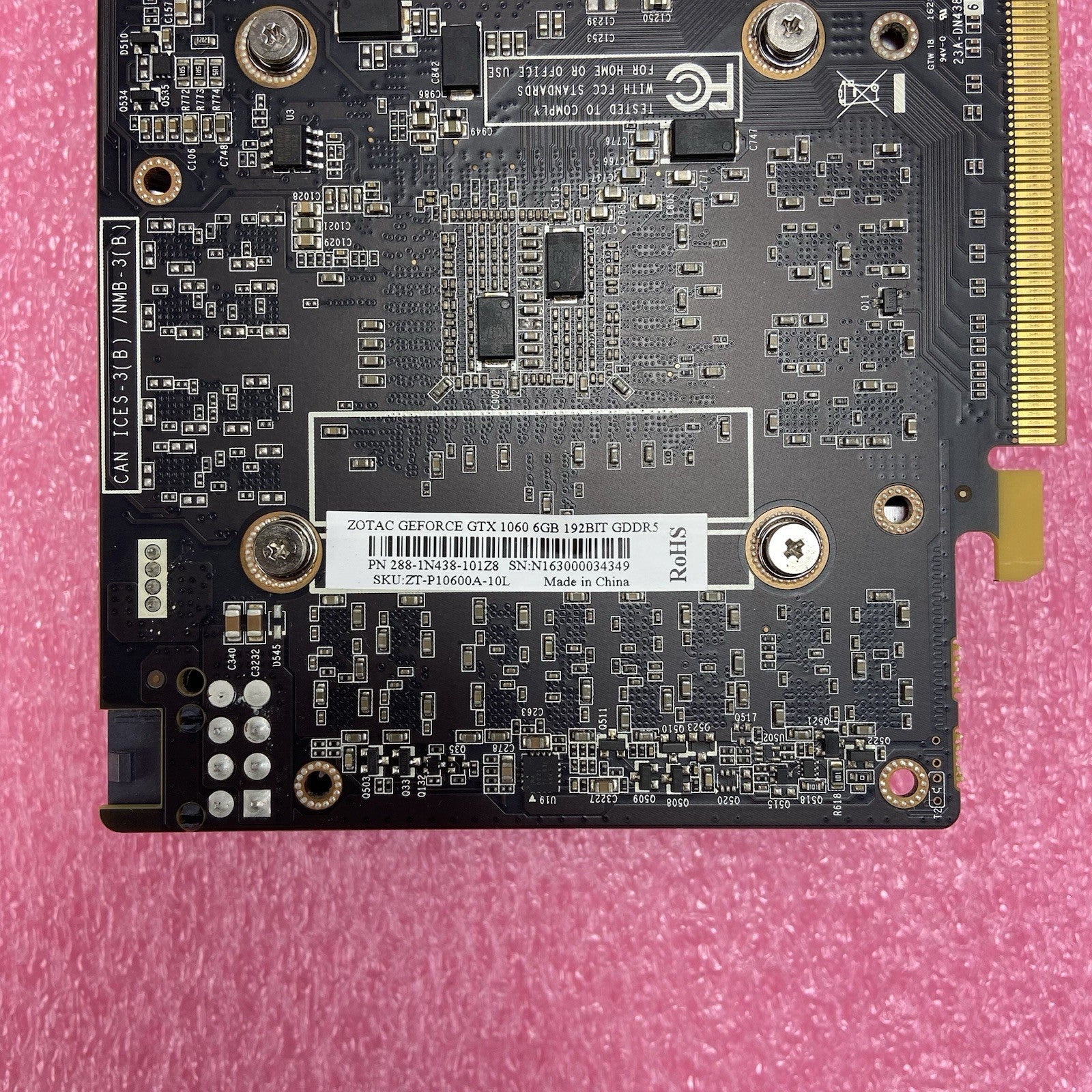 Zotac Nvidia GeForce GTX 1060 6GB GDDR5 Graphics Card ZT-P1060A-10L4