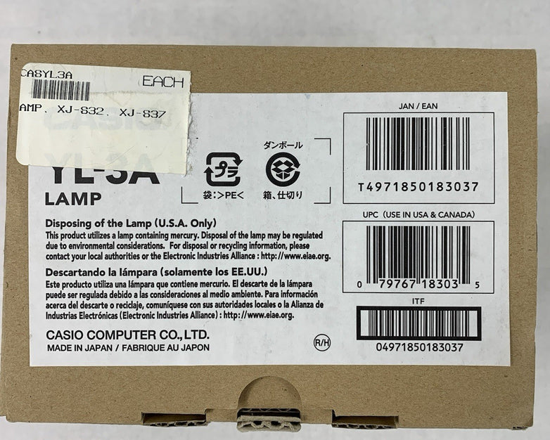 Casio YL-3A Lamp for XJ-S32 and XJ-S37 Projectors