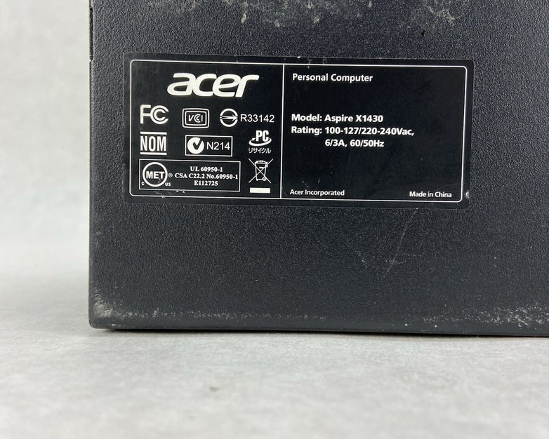 Acer Aspire X1430 DT AMD E-450 1.6GHz 4GB RAM No HDD No OS