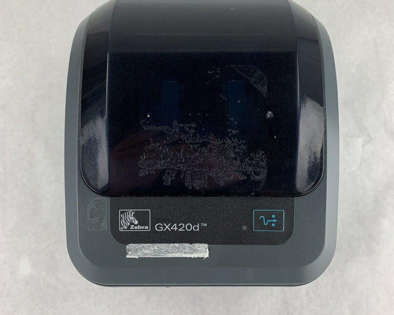 Zebra GX430t Thermal Label Printer Bad Roller For Parts and Repair No AC Adapter